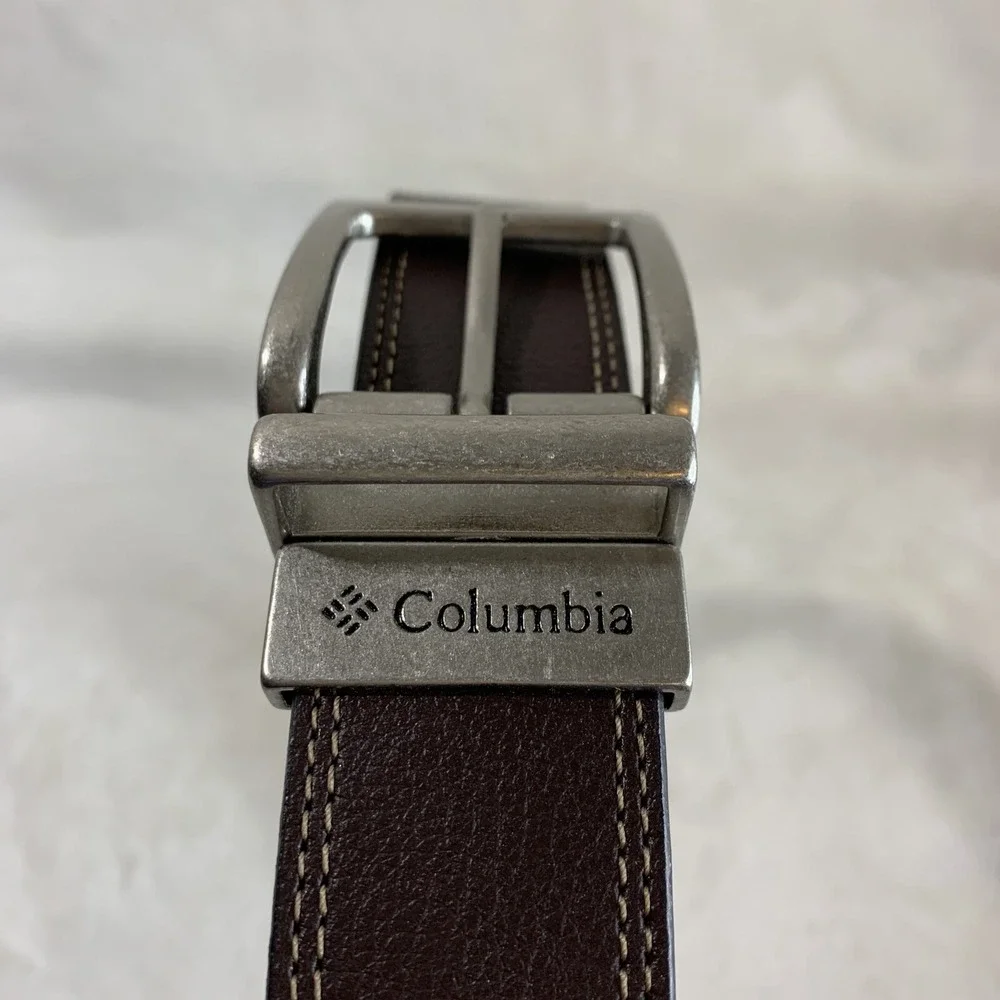 Columbia‎ Sportswear Men's Brown Genuine Leather Belt Size L 40/100 Adjustable